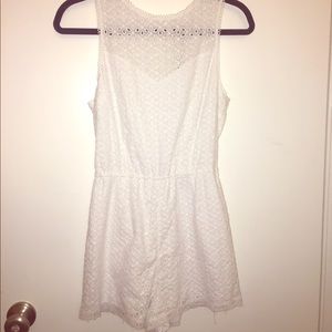 BB Dakota White Eyelet Romper (Style: Maryam)